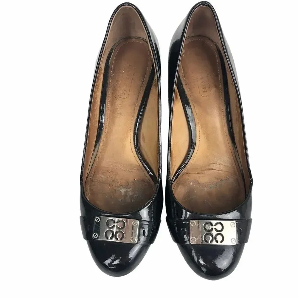 Coach heels pumps black